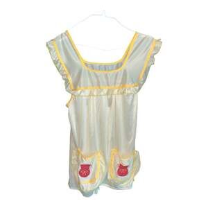 Eira Vazquez Novedades Vintage Polka Dot Ruffle Pinafore Tabard Apron
